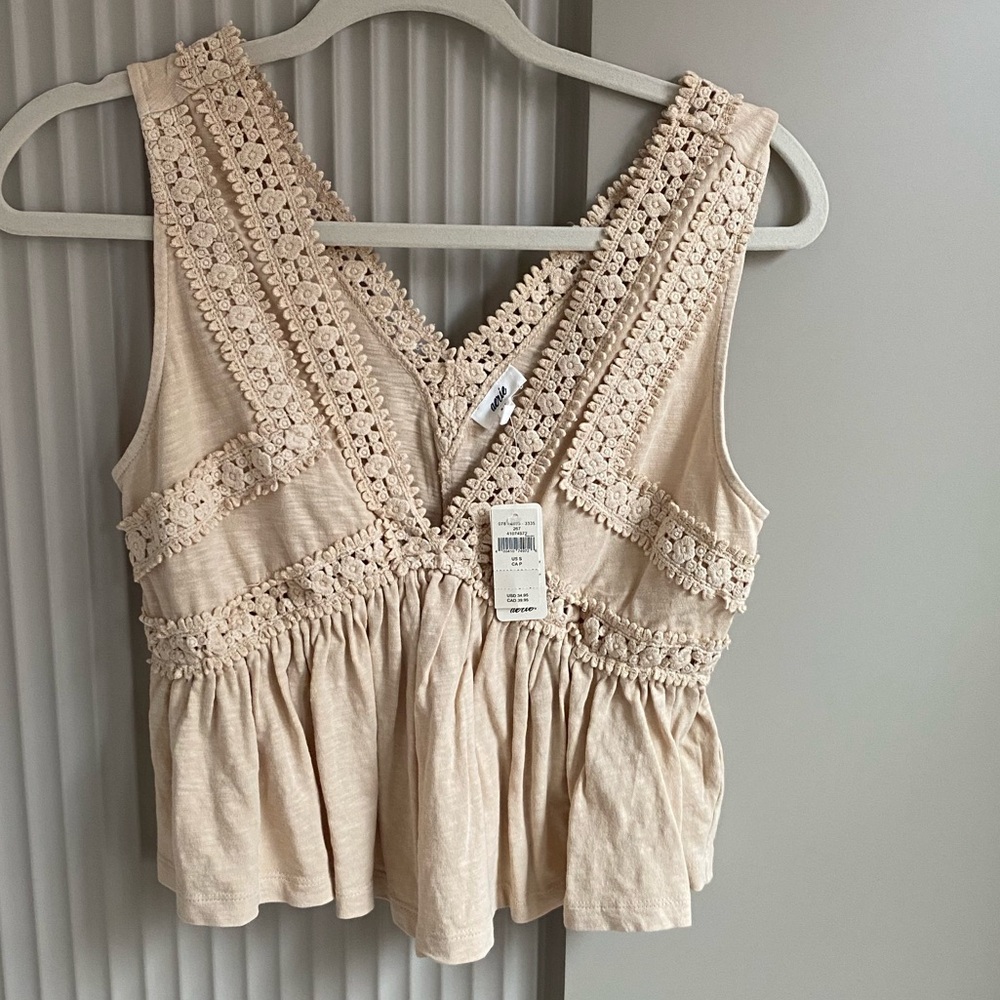 Aerie crochet tank top S